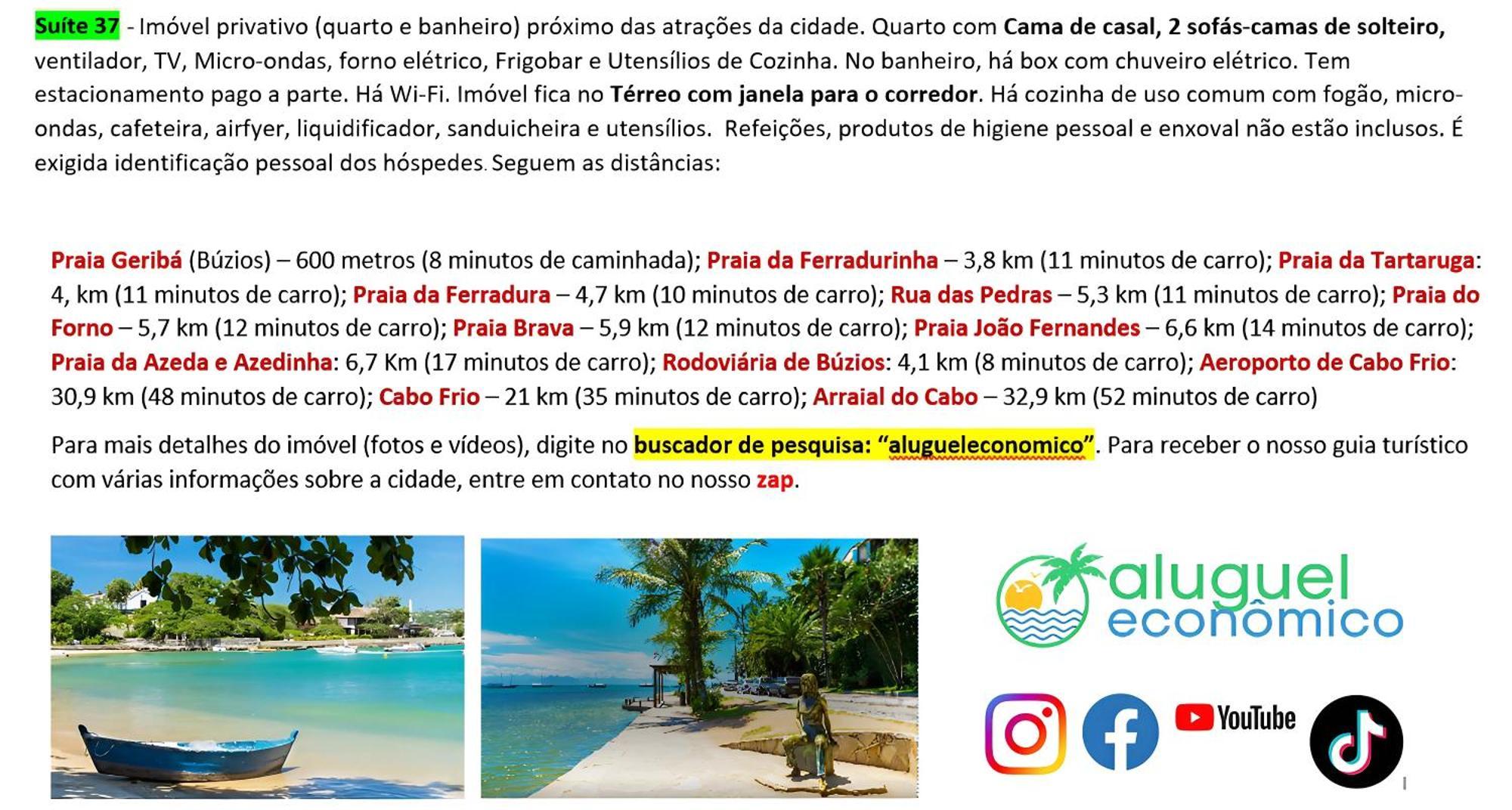 Buzios - Geriba - Suites - Aluguel Economico Экстерьер фото
